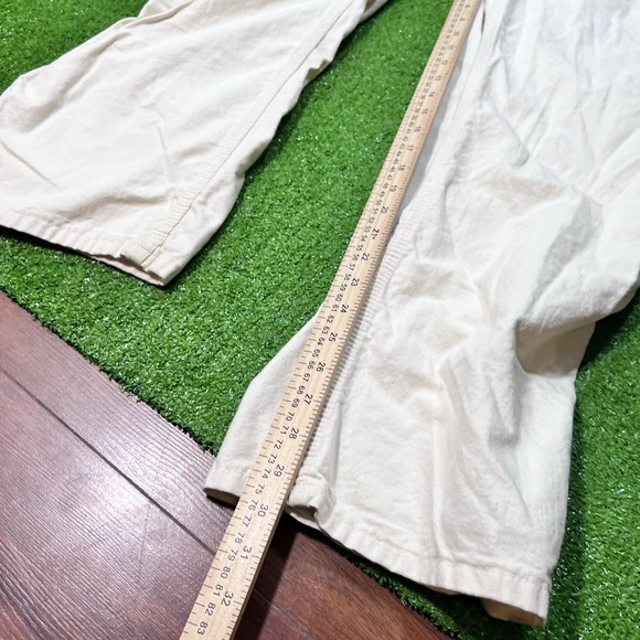 Vintage  Wrangler Bib Overalls 42 x 32 Cream 90s Chevy‎ NASCAR Daytona Patches - Picture 10 of 16